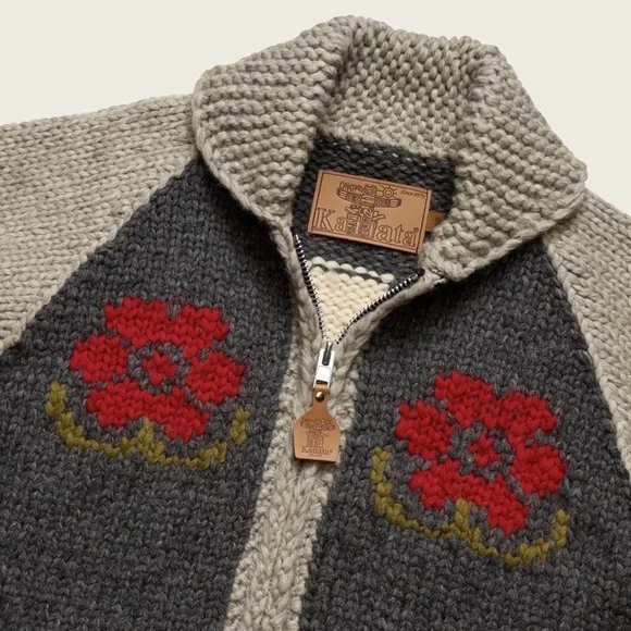 Howler Brothers - Skull + Begonias, Grateful Dead inspired Cardigan - Large/XL - Picture 3 of 14